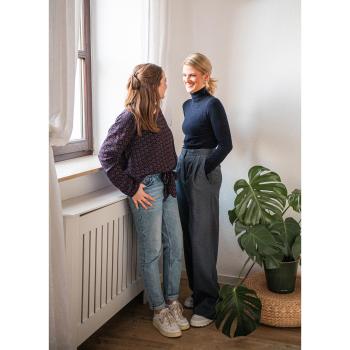 Viskose-Twill mit kleinem Unisex-Muster